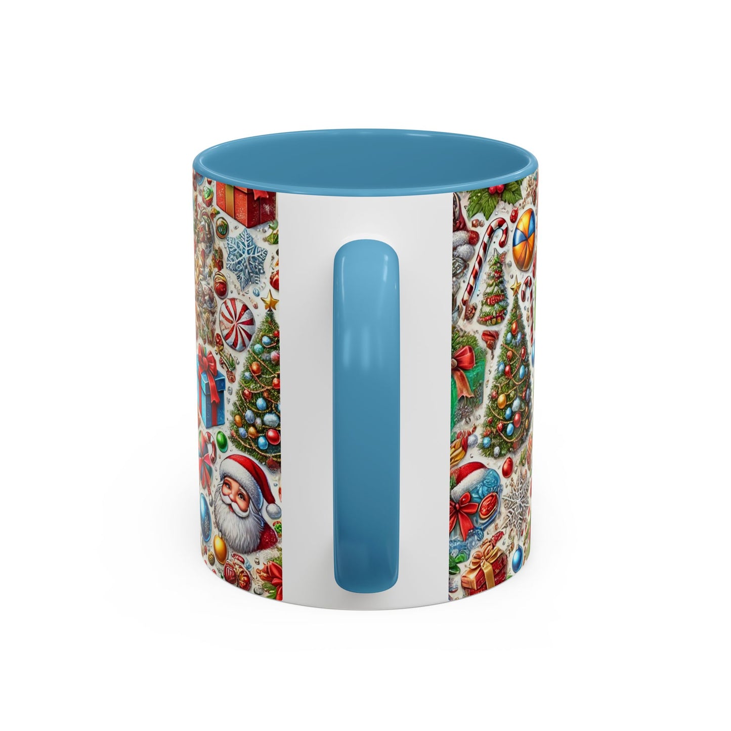 Festive Holiday Cheer Mug – Christmas Wallpaper Design (11, 15oz)