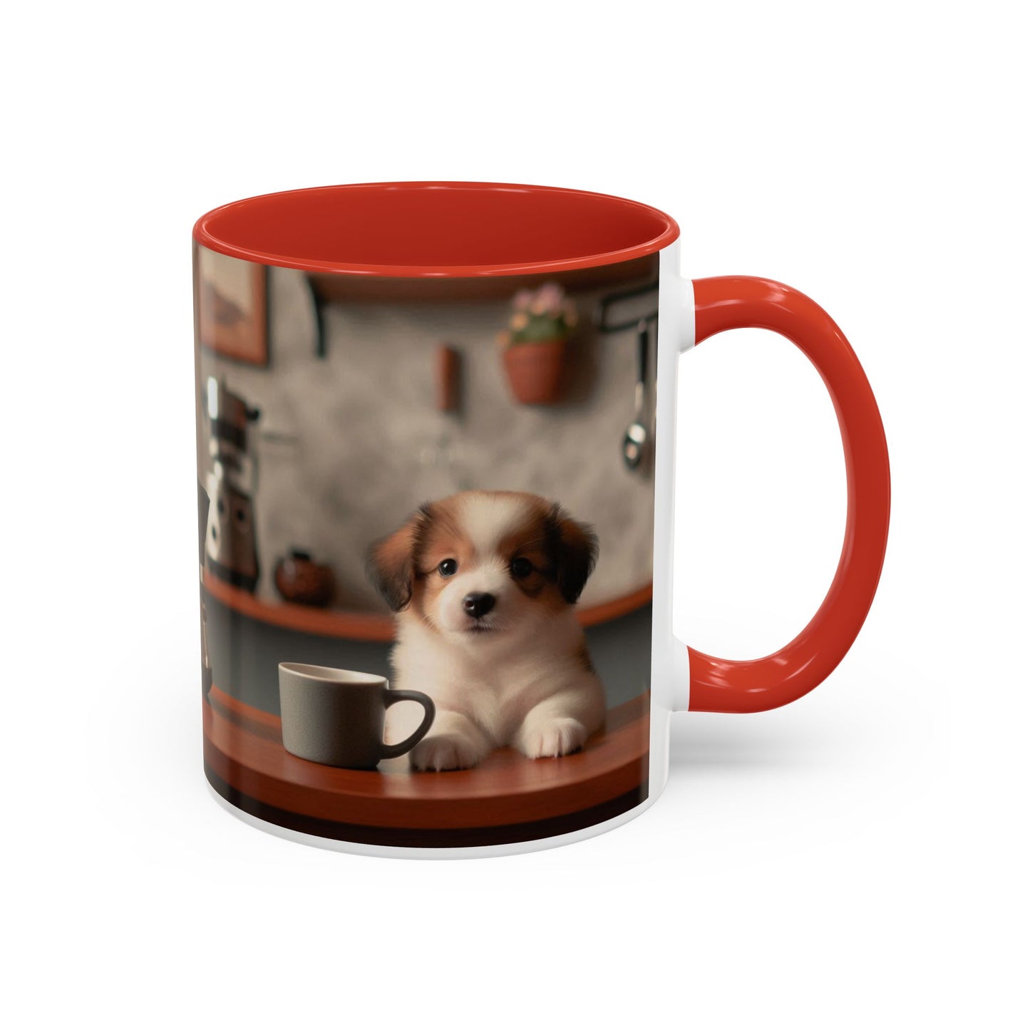 Copy of Cute Puppy with Coffee Mug | Adorable Morning Cafe Mug (11, 15oz)