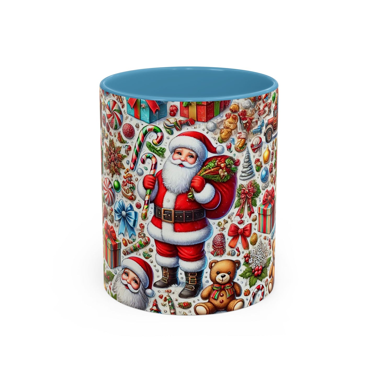 Festive Holiday Cheer Mug – Christmas Wallpaper Design (11, 15oz)