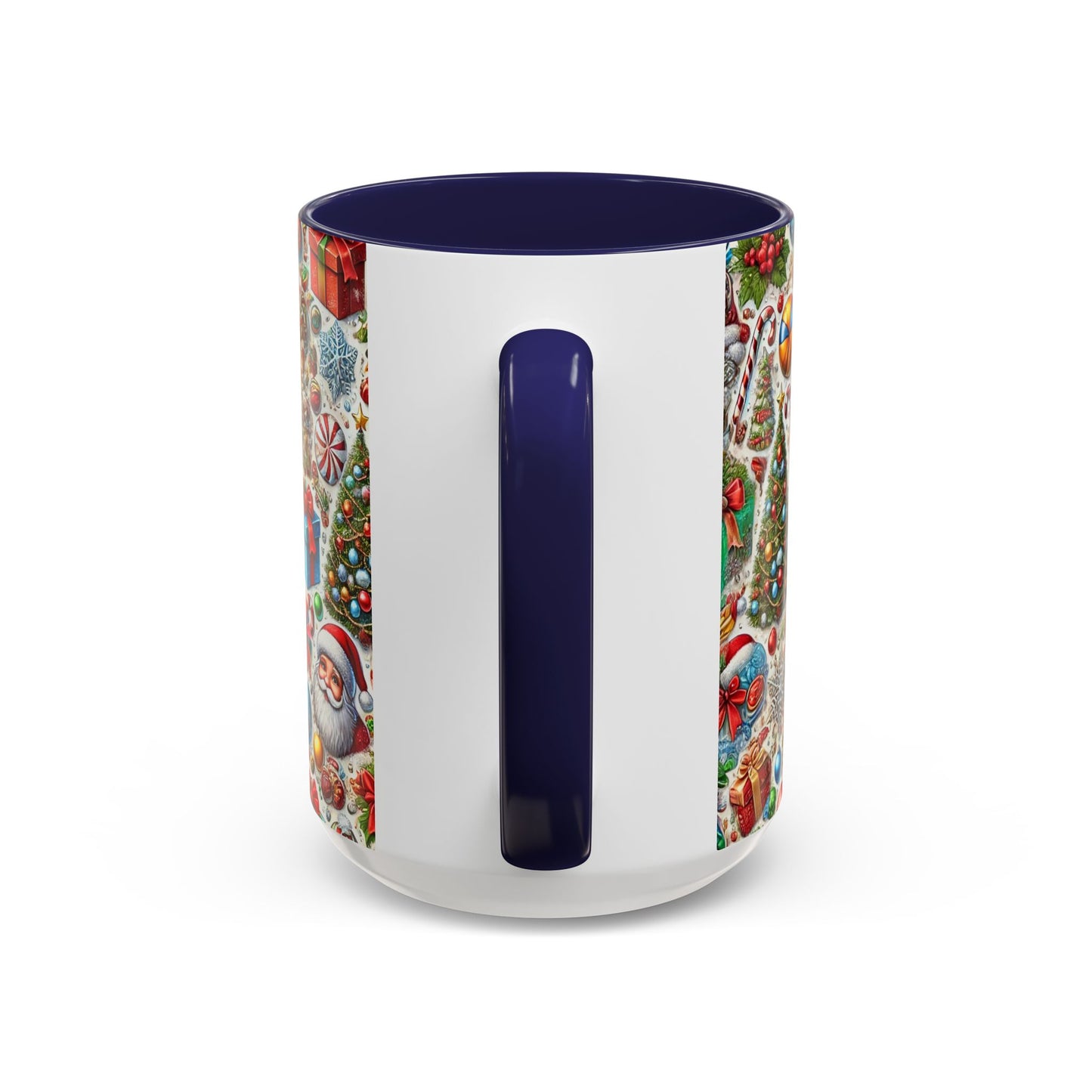 Festive Holiday Cheer Mug – Christmas Wallpaper Design (11, 15oz)