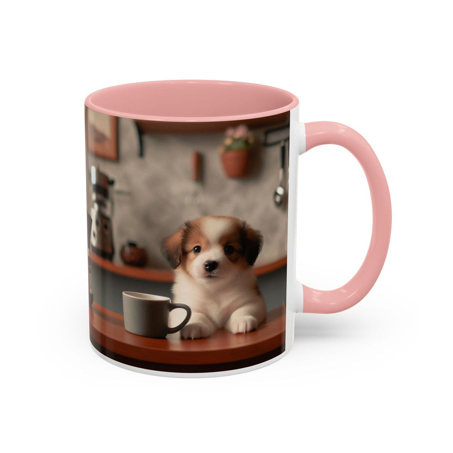 Copy of Cute Puppy with Coffee Mug | Adorable Morning Cafe Mug (11, 15oz)