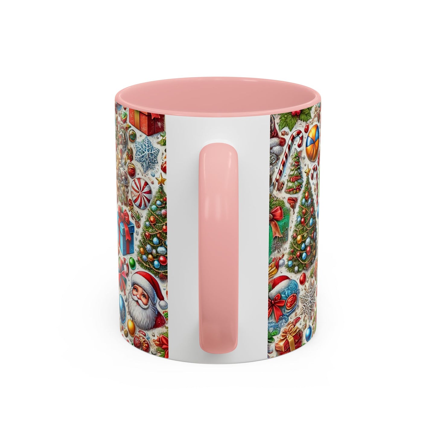 Festive Holiday Cheer Mug – Christmas Wallpaper Design (11, 15oz)