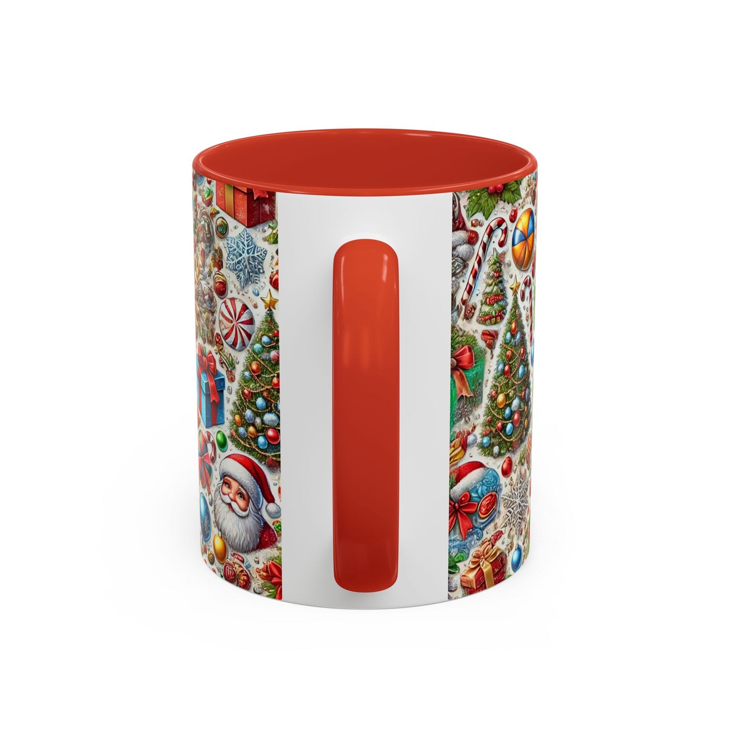 Festive Holiday Cheer Mug – Christmas Wallpaper Design (11, 15oz)