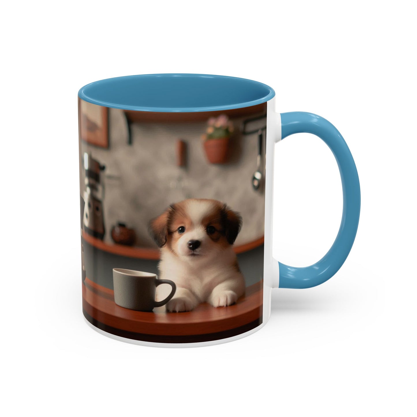 Copy of Cute Puppy with Coffee Mug | Adorable Morning Cafe Mug (11, 15oz)
